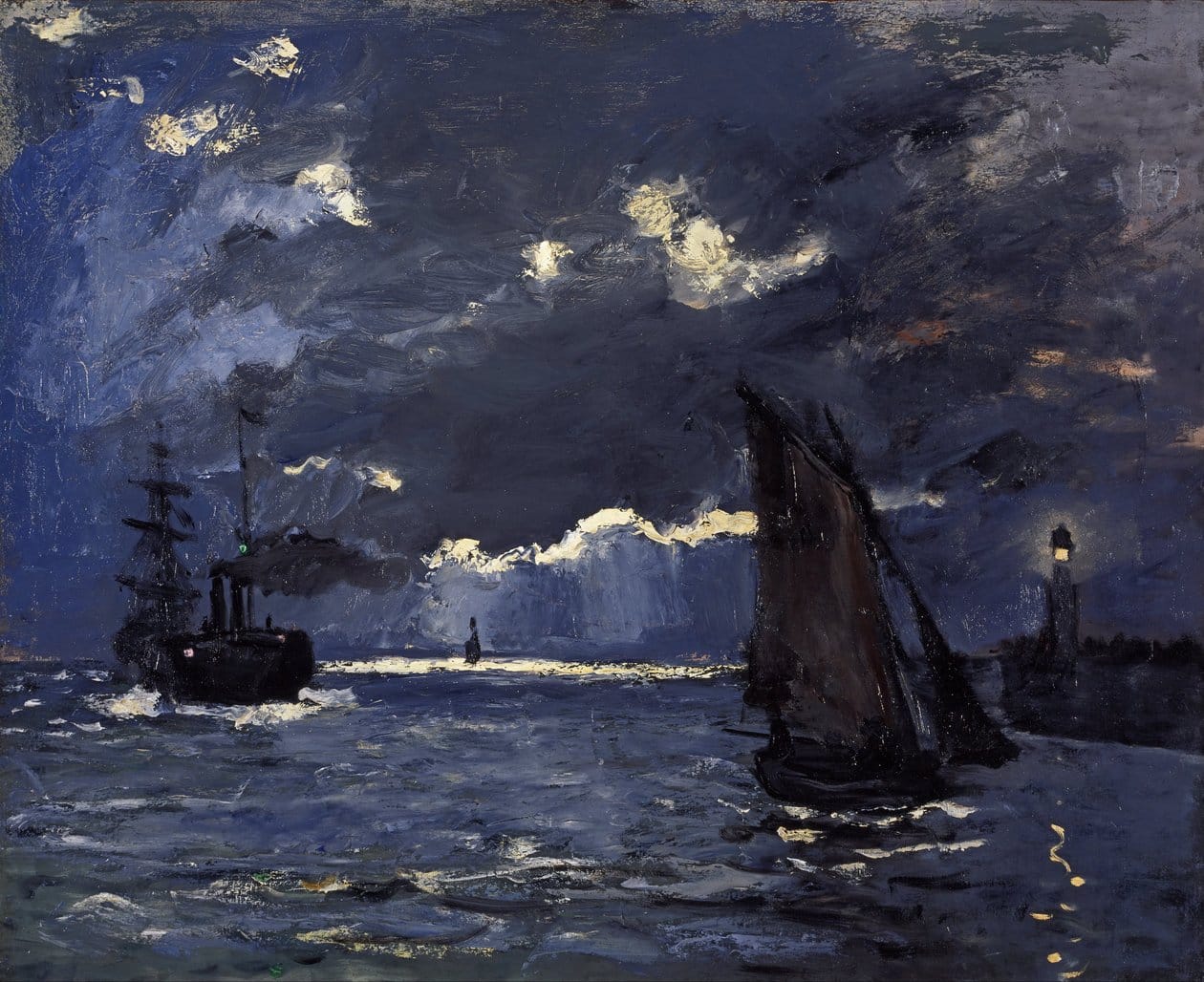 A Seascape, Shipping by Moonlight, von Claude Monet
