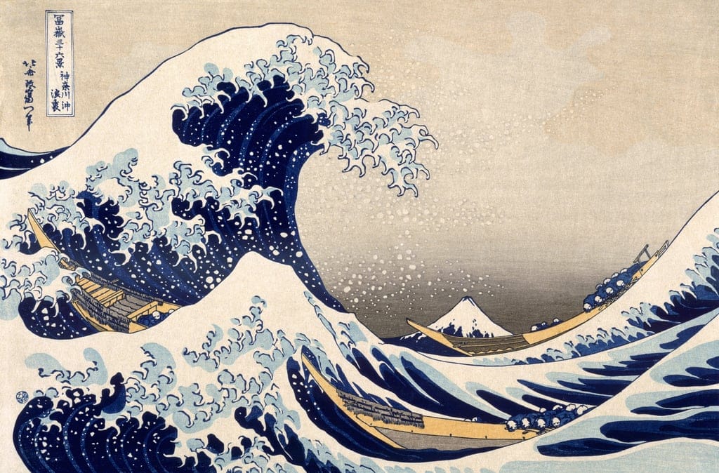 Die große Welle vor der Küste von Kanagawa (1831) von Katsushika Hokusai