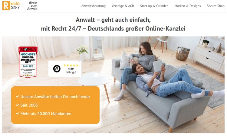 Recht 24/7 – Deutschlands große Online-Kanzlei