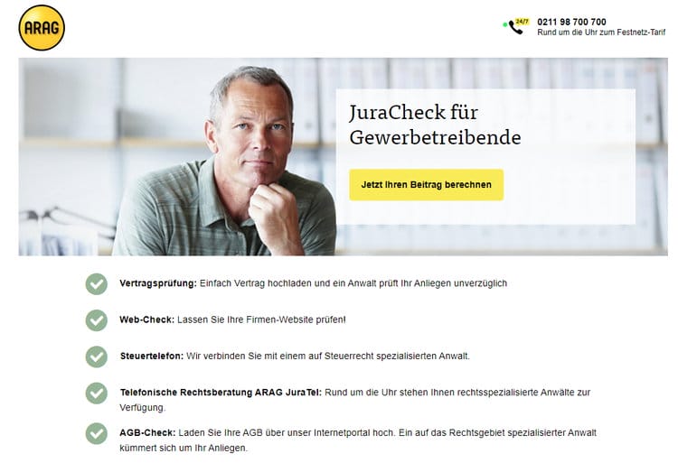 Der ARAG JuraCheck für Gewerbetreibende