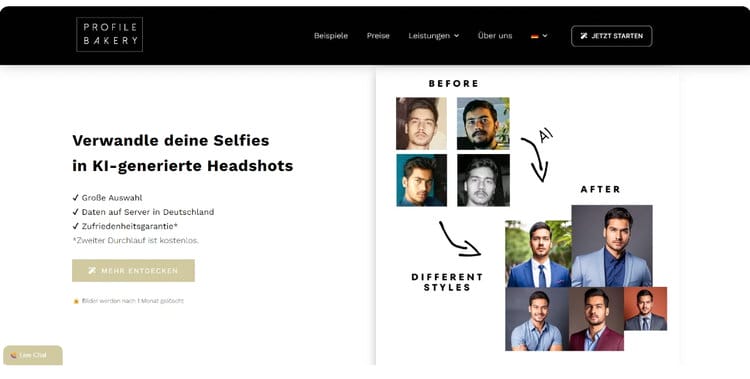 Das innovative KI-Tool von Profile Bakery ermöglicht es Anwendern, individuelle und kreative Abbildungen ihres Aussehens zu gestalten.