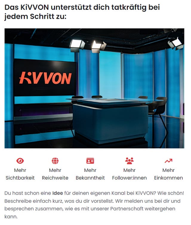 KiVVON als Digitalverlag der neuen Generation unterstützt mit seiner modernen Content Community-Plattform das Erstellen und Verbreiten von hochwertigen journalistischen Inhalten