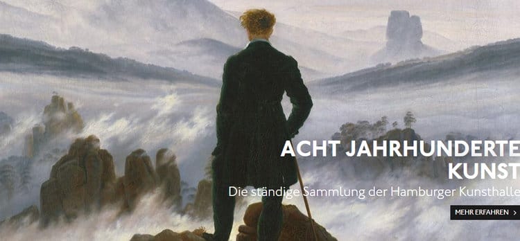 Acht Jahrhunderte Kunst - Dauerausstellung der Kunsthalle Hamburg - von mittelalterlichen Meisterwerken bis hin zu zeitgenössischen Kreationen​​.