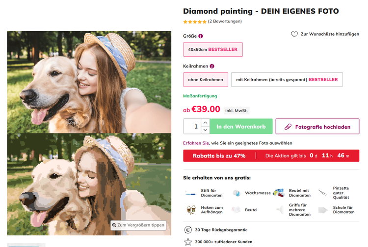 Eigenes Foto als Diamond Painting