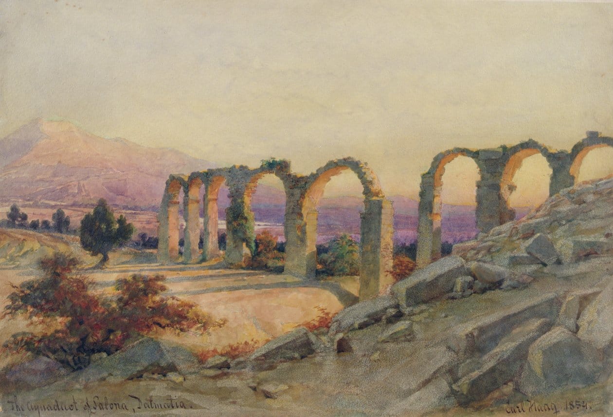 Das Aquädukt von Salona, Dalmatien, 1854 von Carl Haag