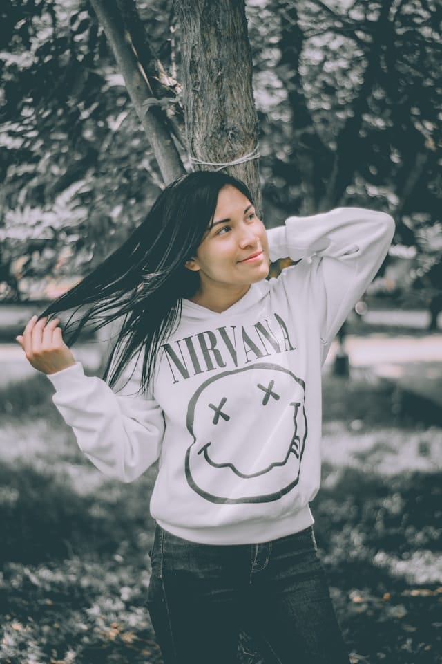 Hoody mit dem ikonischen Bandlogo von Nirvana