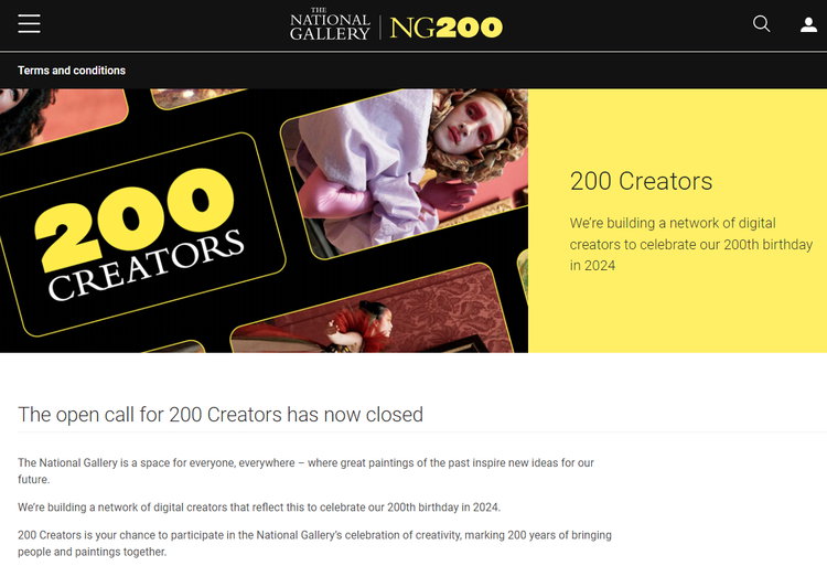 200 Creators - Influencer-Marketing Kampagne der National Gallery in London