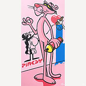 Pop Art / Street Art Mix-up "Pinksy 2" (2024) von Jamie Lee