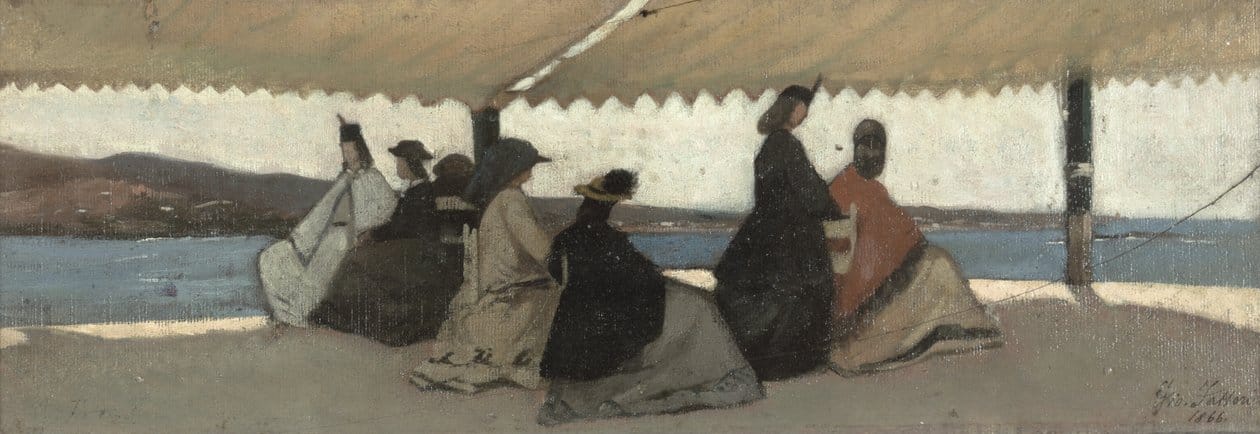 Die Rotunde bei Palmieri, 1866 von Giovanni Fattori