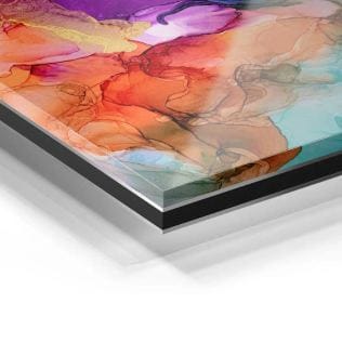 Die Farbbrillanz und Tiefenwirkung von Acrylglasbildern entsteht durch ihren dreischichtigen Aufbau und hochauflösenden Druck