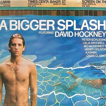 David Hockney forever: So viel mehr Geschenke an die Welt als schöne Kunst Kunstwerke 20. jahrhundert David Hockney - Vereinigtes Königreich "A Bigger Splash", Original David Hockney Film Poster
