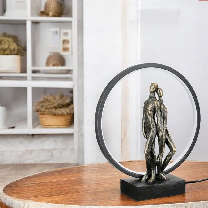 Runde Tischleuchte (LED) "Herzleuchten" aus Kunstharz – Bild 5