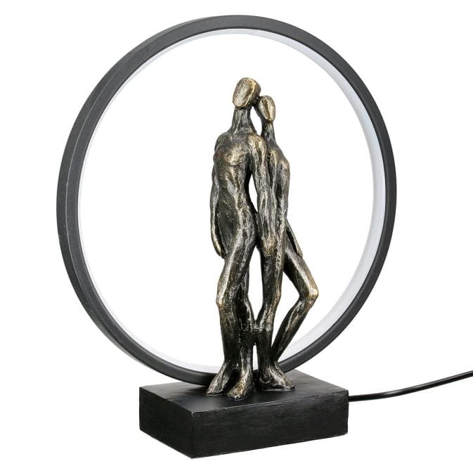 Runde Tischleuchte (LED) "Herzleuchten" aus Kunstharz – Bild 4