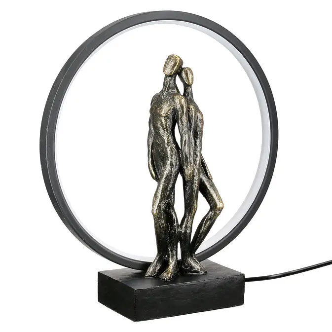 Runde Tischleuchte (LED) "Herzleuchten" aus Kunstharz – Bild 4