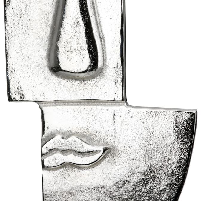 Elegante Skulptur mit abstraktem Gesicht "Small Lips", Antikfinish – Bild 5