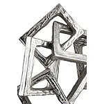 Abstraktes Kunstobjekt "Square" aus Aluminium – Bild 4