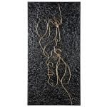 Handgearbeitetes Wandrelief "Affetto" mit goldfarbenem One-Line-Drawing