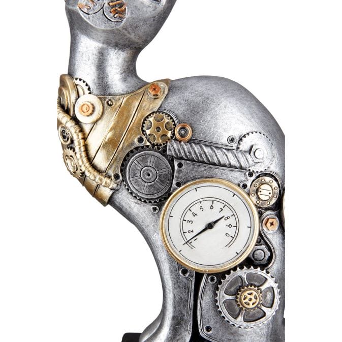 Cat sculpture &quot;Steampunk Cat&quot; made of polyresin and metal-Image 5