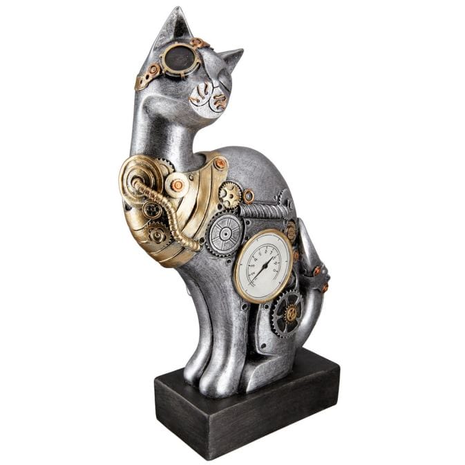 Cat sculpture &quot;Steampunk Cat&quot; made of polyresin and metal-Fig. 3