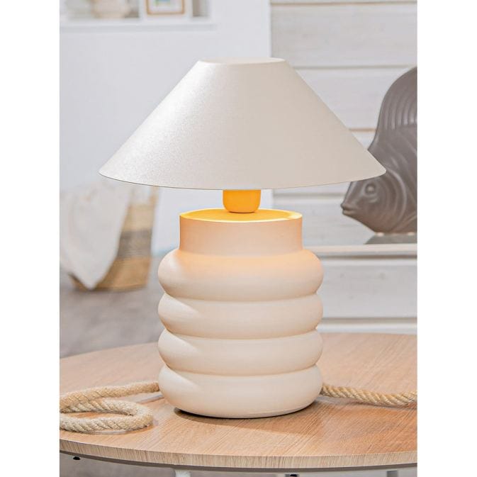 Tischleuchte Ripple, creme – Bild 2