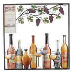 Nice Wines - Wanddekoration aus Metall mit Weinflaschen und Weingläser