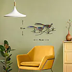 Paradies für zwei - Metallbild mit 2 Paradiesvögeln – Bild 3