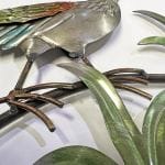 Paradies für zwei - Metallbild mit 2 Paradiesvögeln – Bild 4