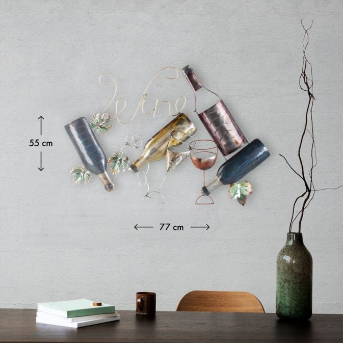 Vinho - wine bottles and glasses as a wall decoration - Fig. 3