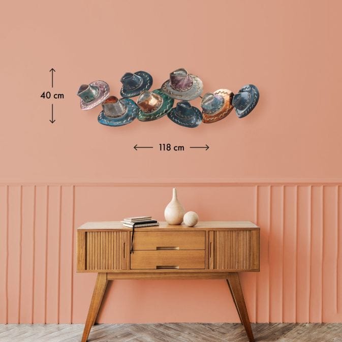 Cowboy Deli - Wandkunst mit acht Cowboyhüten – Bild 3