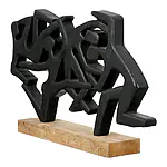 Abstrakte Skulptur "Acrobatics" mit Sockel, Mangoholz – Bild 4