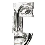 Elegante Skulptur mit abstraktem Gesicht "Big Lips", Antikfinish – Bild 6