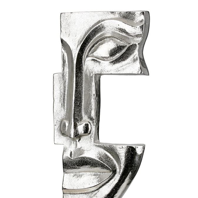Elegante Skulptur mit abstraktem Gesicht "Big Lips", Antikfinish – Bild 6