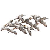 Pretty Pelicans - Metal art with a group of flying pelicans Pretty Pelicans - Metal art with a group of flying pelicans