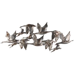 Freedom&#39;s Journey - metal decoration with a group of flying geese