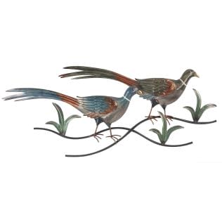 Paradise for two - metal image with 2 birds of paradise