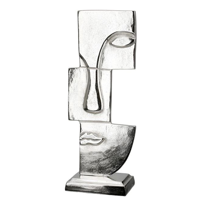Elegante Skulptur mit abstraktem Gesicht "Small Lips", Antikfinish – Bild 4