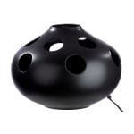 Ceramic lamp &quot;Nazare&quot; with black perforated design
