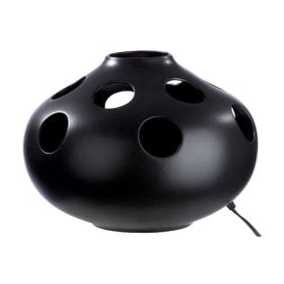 Ceramic lamp &quot;Nazare&quot; with black perforated design