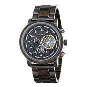 RC-Series Herren Holzuhr Eco Design Armbanduhr Quarz Chronograph Premium Herrenuhr mit japanischem Quarz-Uhrwerk und unverwechselbarem Design im Retro-Stil der berühmten Jet Age Ära