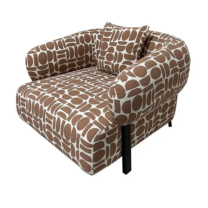 Kathmandu-inspired lounge Chair &quot;Amon&quot; in earthy terracotta tone-Fig. 3