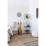 Paisley Pouf Hocker in elegantem Off-White – Bild 6