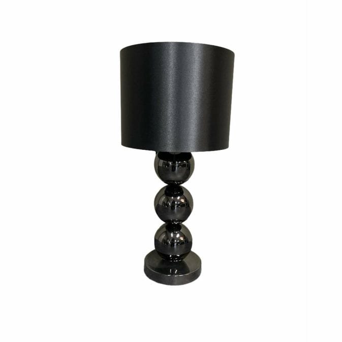 Mini Globe lamp made of polished metal on marble base, anthracite - Fig. 2