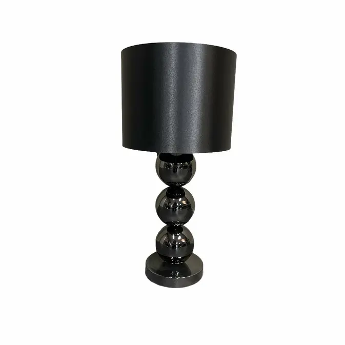 Mini Globe lamp made of polished metal on marble base, anthracite - Fig. 2