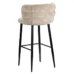Barstuhl / Bar Chair "Cloud" mit cremefarbener Polsterung – Bild 5