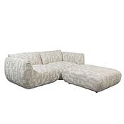 2,5-Sitzer Sofa "Amsterdam" mit Ottomane, Weiße Glyphen 2,5-Sitzer Sofa "Amsterdam" mit Ottomane, Weiße Glyphen