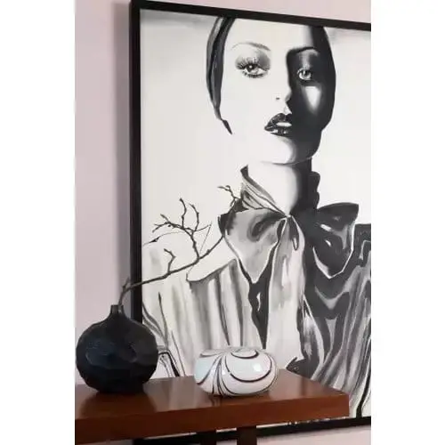Acoustic image &quot;black and white&quot;-textile art stretched on a wedge frame, sound absorbing-Fig. 3