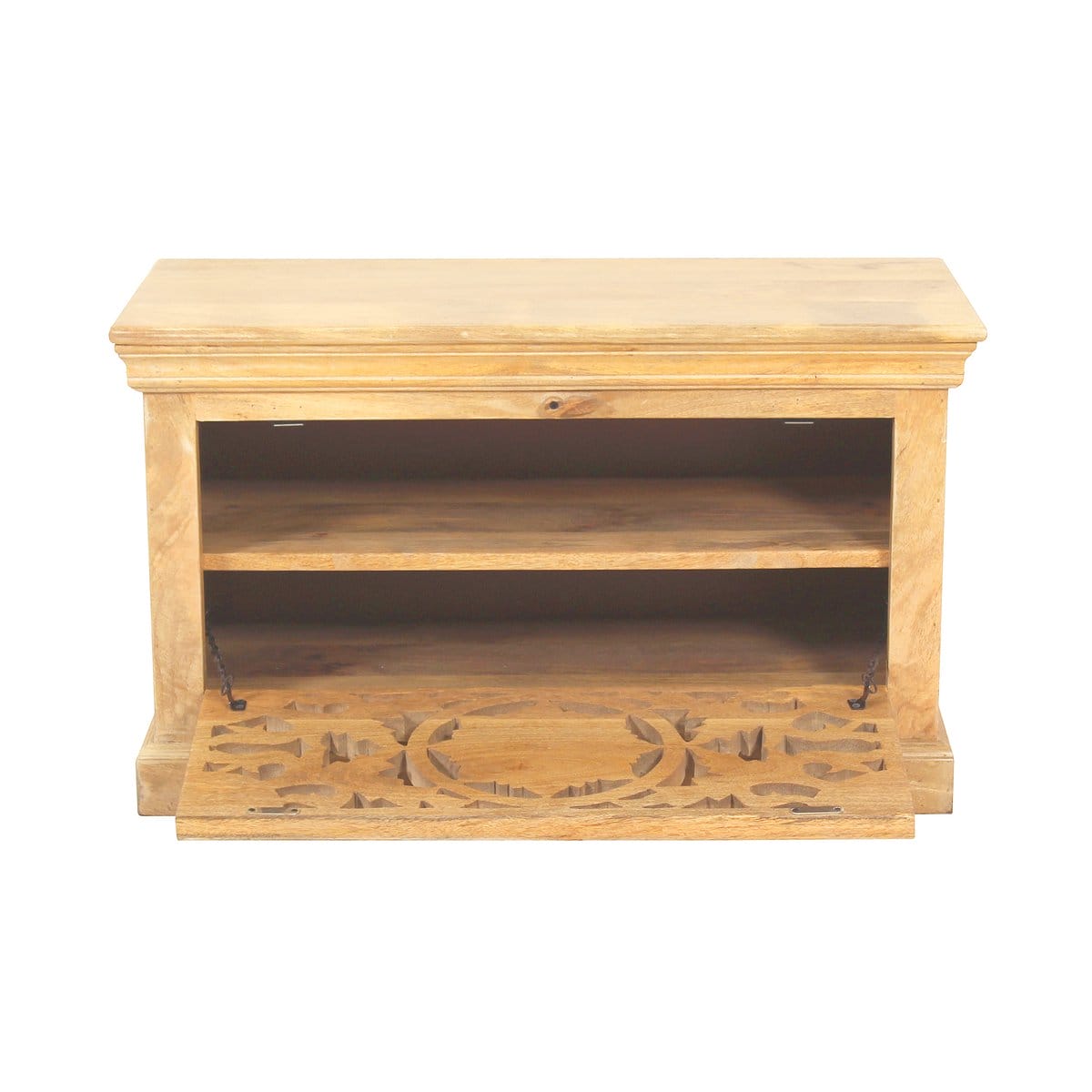 Ensemble de parquet 3 pièces « Carvings » avec sculptures élaborées, bois de manguier, teinte bois naturel chaleureuse Ensemble de parquet 3 pièces « Carvings » avec sculptures élaborées, bois de manguier, teinte bois naturel chaude – Image 7