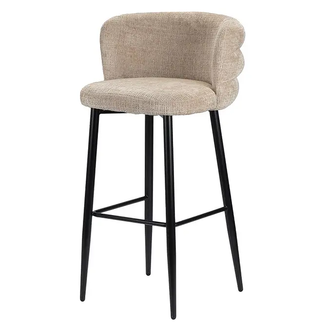 Barstuhl / Bar Chair &quot;Cloud&quot; with cream -colored padding - Figure 2