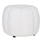 Paisley Pouf Hocker in elegantem Off-White – Bild 3