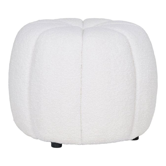 Paisley Pouf Hocker in elegantem Off-White – Bild 3